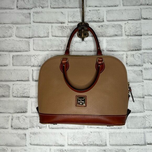 Dooney & Bourke Grain Pebble Leather Satchel Handbag Purse - Picture 1 of 13